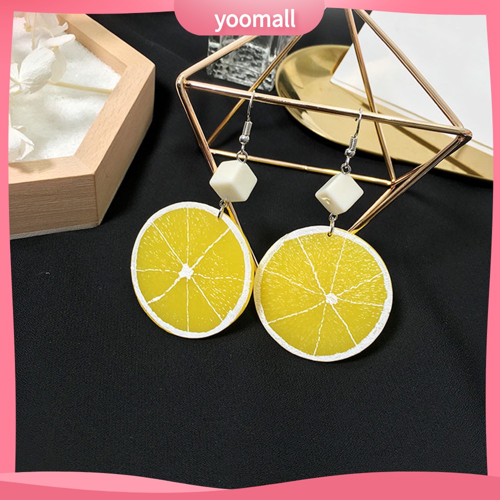 Yomall♡ Khuyên Tai Hình Lát Cam Chanh Xinh Xắn Dành Cho Nữ