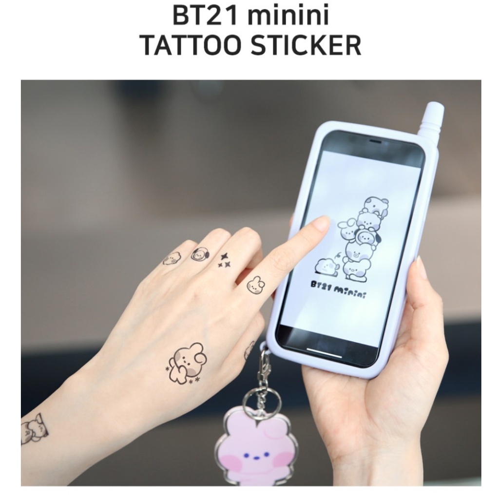 HÌNH XĂM DÁN BT21 MININI TATOO STICKER Beens Company