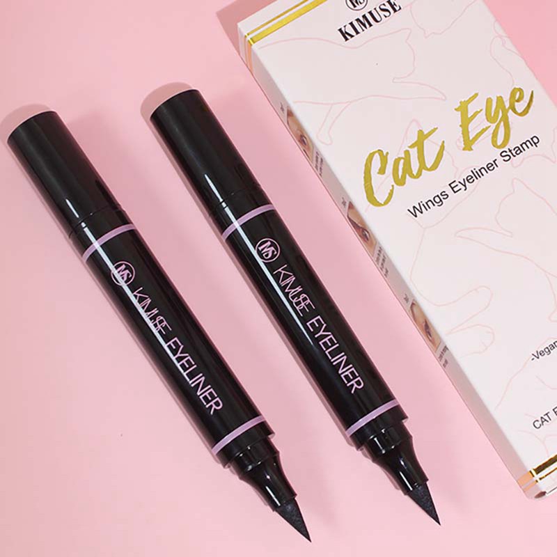 KIMUSE 2 Pcs Double-Ended Stamp Liquid Eyeliner Pencil Triple-cornered Seal Black Super Waterproof Cosmetic | BigBuy360 - bigbuy360.vn