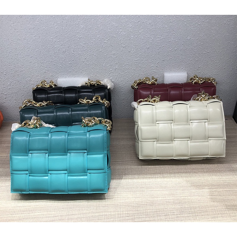 Túi Đeo JASMIN NOIR Chéo Da PU Kẻ Sọc Caro Phối Dây Xích Kim Loại Dày Dặn Thời Trang Cho Nữ