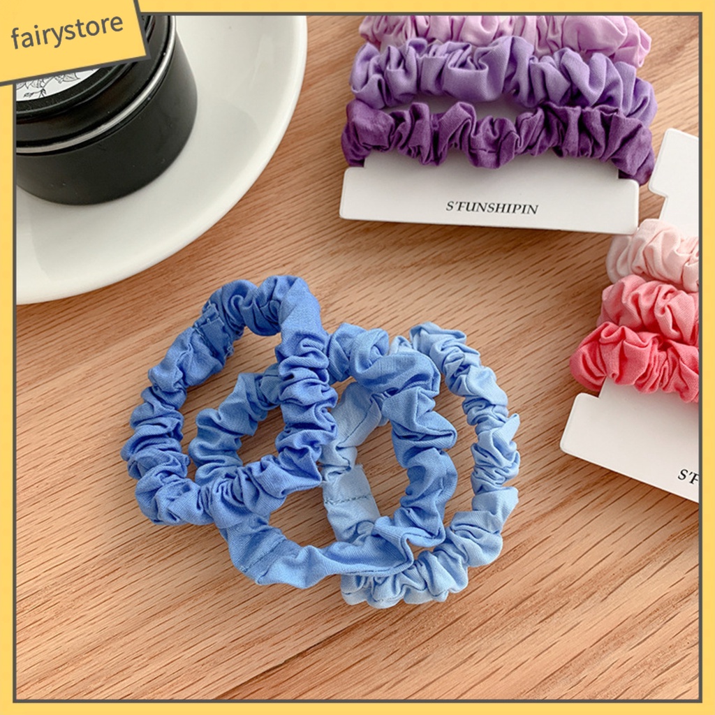 Set 3 Dây Cột Tóc Phối Màu Gradient Cá Tính Cho Nữ