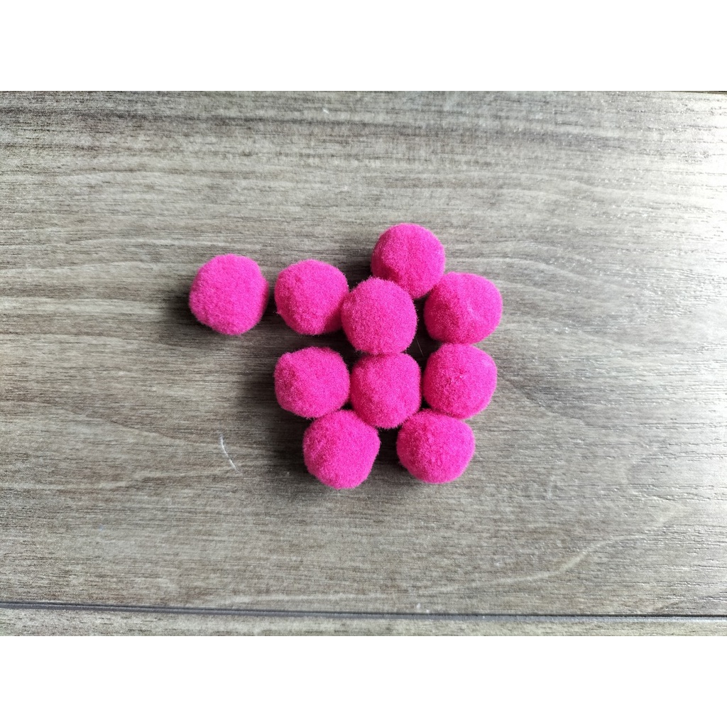 10 hạt pom pom Mịn nhiều màu sắc làm nguyên liệu handmade