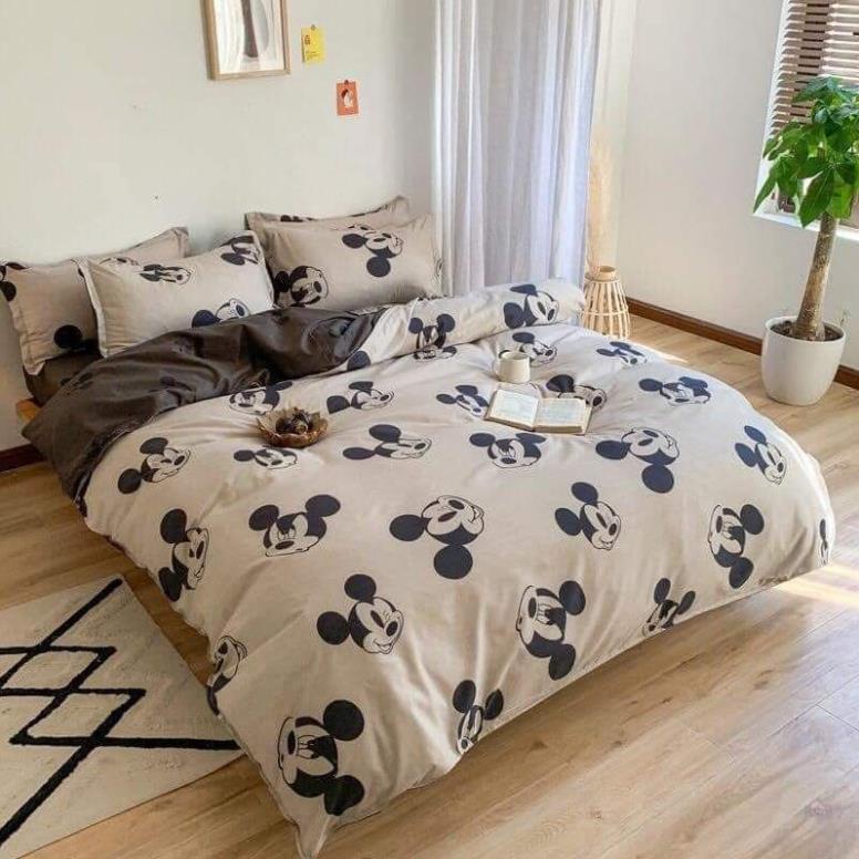 Bộ ga gối vỏ chăn 4 món poly cotton mẫu mới nhất ( được chọn màu tặng kèm vỏ gối ôm)