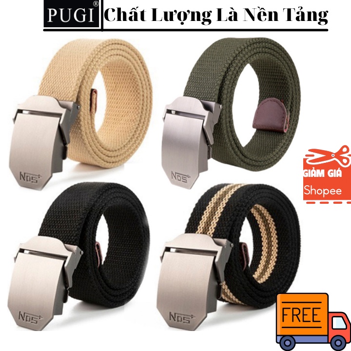 Thắt lưng nam vải bố,dây nịt nam vải dù khóa chống gỉ siêu bền cao cấp R17