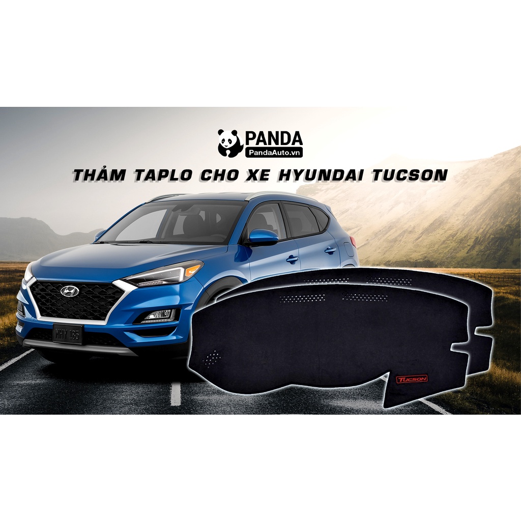 Thảm taplo da cacbon và nhung lông cừu xe Tucson 2016- 2021 ( Da carbon và nhung cao cấp )