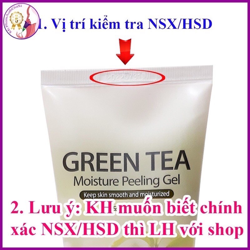 Tẩy tế bào chết trà xanh 3W Clinic 180ml Hàn Quốc