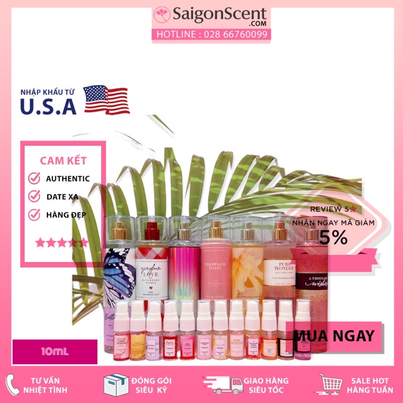 Xịt thơm Bath and Body Works