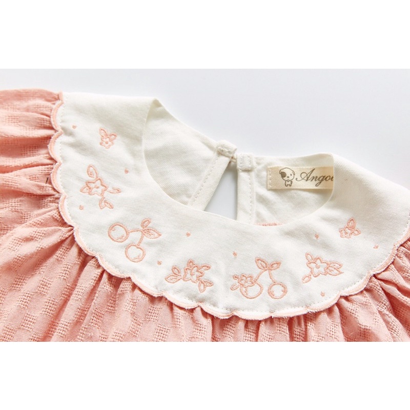 Peach Baby romper cotton mềm thoáng bé gái dưới 2 tuổi