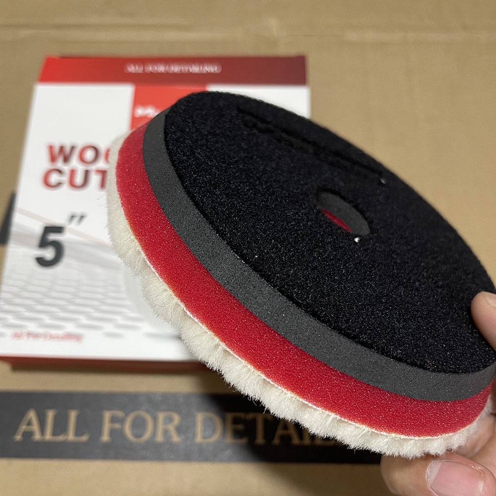 Phớt đánh bóng lông cừu MaxShine Premium Wool Cutting Pad 3-5-6 inch đệm xốp