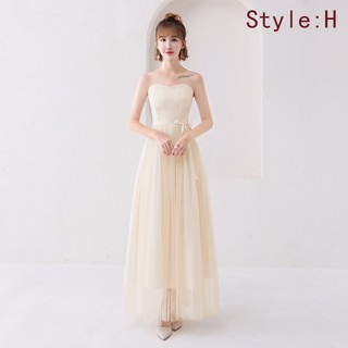 Đầm Phù Dâu Màu Sâm Banh