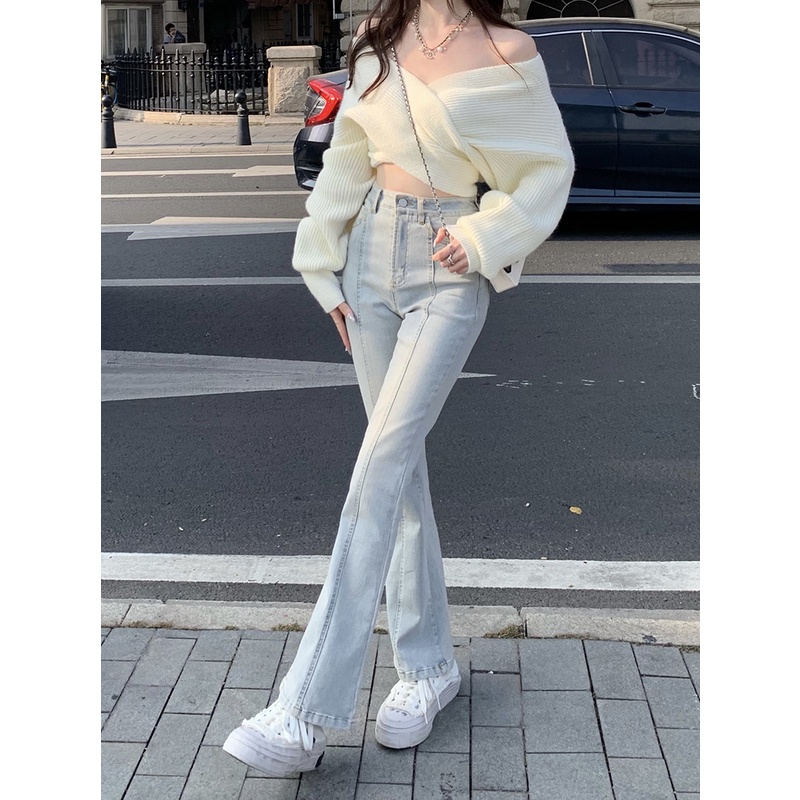 Quần denim lưng cao dáng ôm co giãn thời trang trẻ trung 49008 | BigBuy360 - bigbuy360.vn