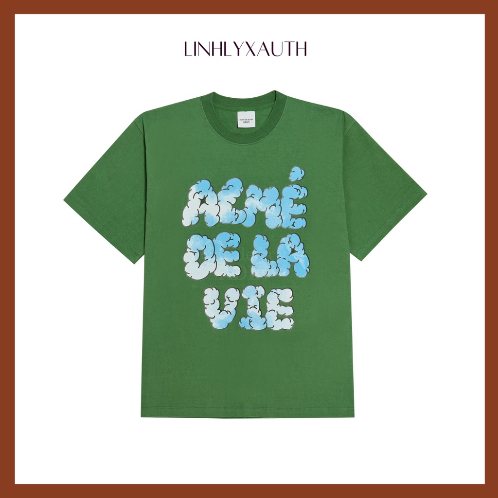 (HÀNG CHÍNH HÃNG) Áo thun ADLV - Acmé de la vie - Baby Face Sleeve T-Shirt Green Rainbow Cloud LinhLyxAuth