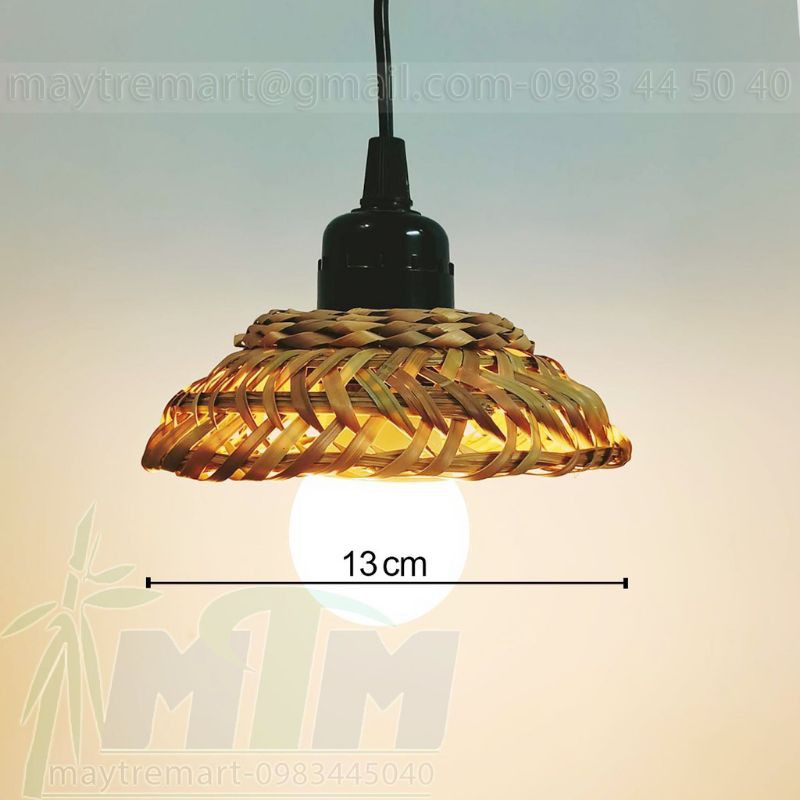 Đèn trước chao đèn tre đèn mây tre mini