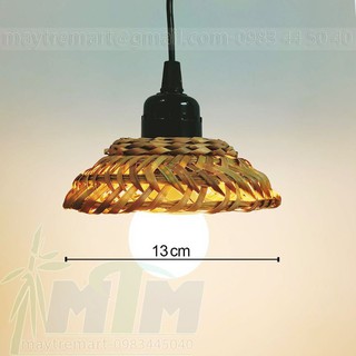 Đèn trước chao đèn tre đèn mây tre mini