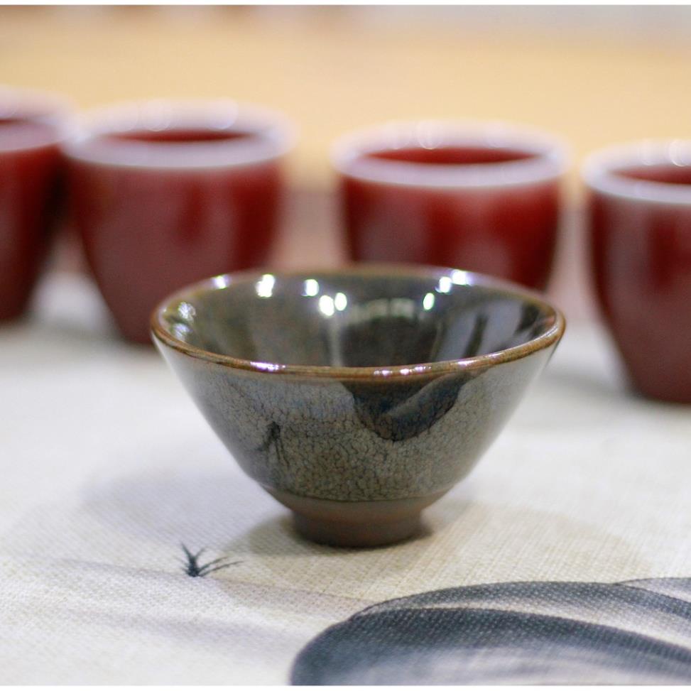 Chén thiên mục kiến diêu nung củi, chén thiên mục nung củi, chén thiên mục dáng nón, chén nón, chén trà đạo, chén chủ.