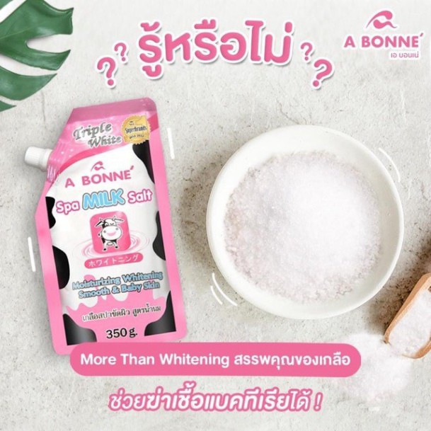 [CHÍNH HÃNG] Sữa Tắm Muối Bò A Bonne Spa Milk Salt Thái Lan 350gr, Giúp Tẩy Sạch Bụi Bẩn Và Tế Bào Chết