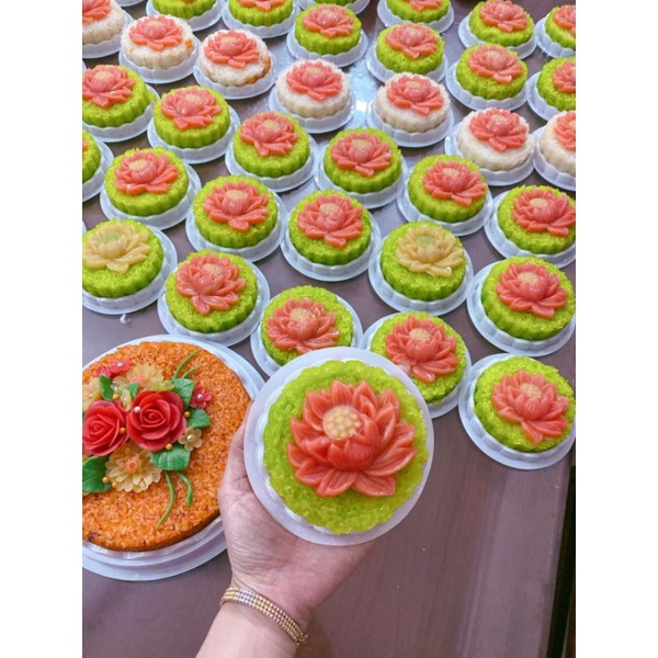 Khuôn silicon Hoa sen cạn bông 9cm làm hoa đậu bánh trung thu
