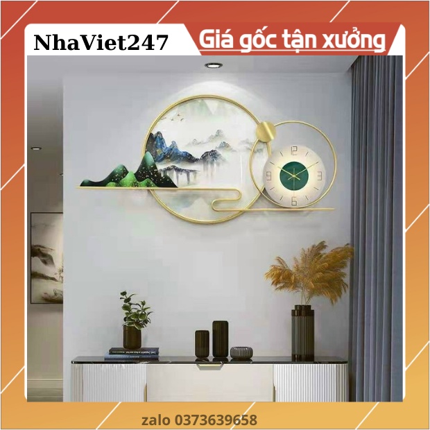 Đồng Hồ tranh Treo Tường Trang Trí-Mã 2952-Kt 100*60cm-decor tường nghệ thuật mới,đẹp,giá rẻ-quà tặng ý ngĩa-bảo hành 5n