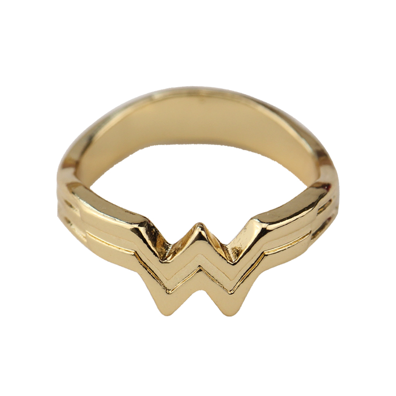DC Thời Trang Nhẫn Đeo Tay Kim Loại Khắc Logo Wonder Woman