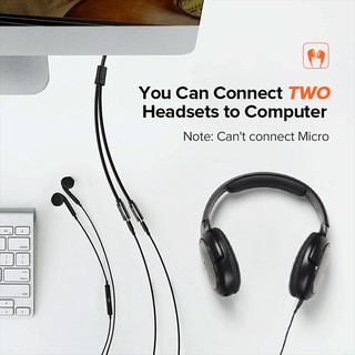 Cáp Chia Audio 3.5mm 1 ra 2 Cao Cấp UGREEN AV134