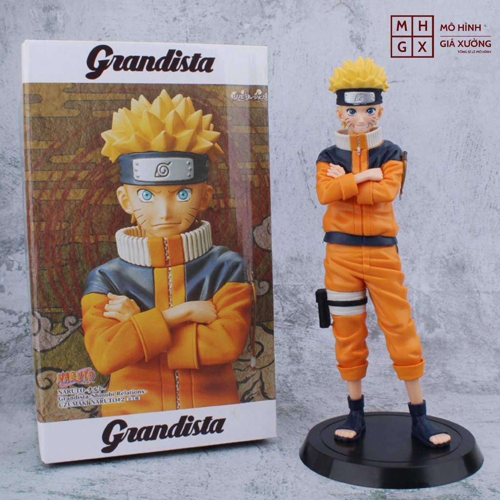 Mô Hình Uzumaki Naruto Grandista ( 3 Đầu ) - Cao 25cm -  Hokage Làng LÁ  Jinchuriki Cửu Vĩ Shippuuden - Tượng Figure