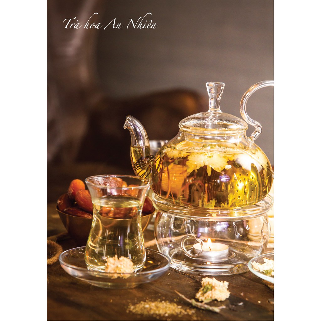 Bộ ấm pha trà hoa- Tiệm trà An Nhiên- giúp giữ nhiệt trà