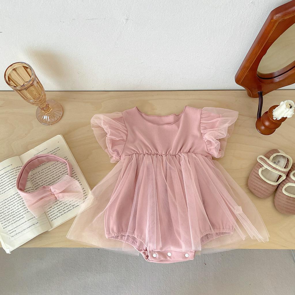 Bodysuit Một Mảnh Không Tay Dễ Thương Cho Bé