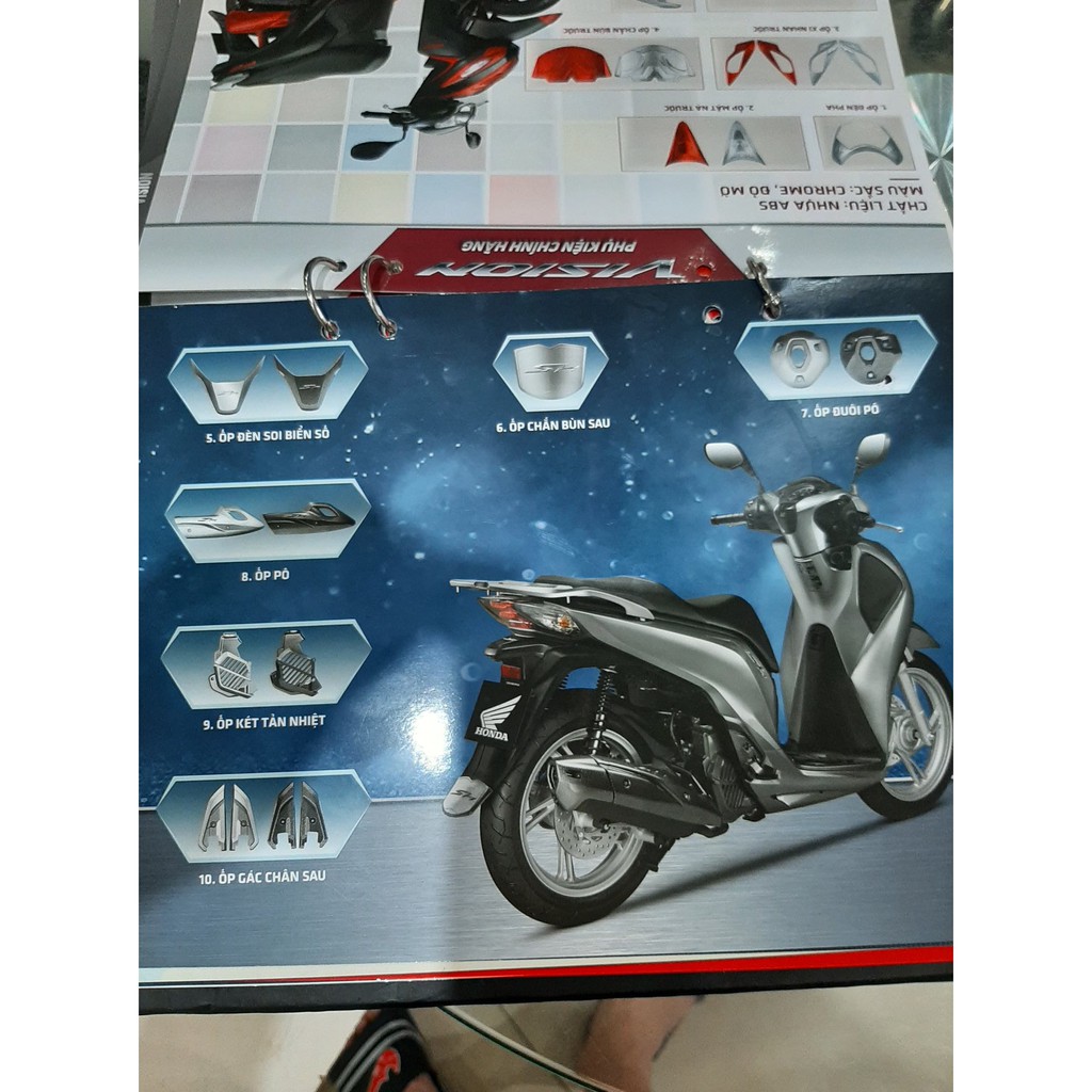 bộ phụ kiện sh 2017-2019 chính hãng honda Ốp pô (Carbon) Ốp đuôi pô (Carbon)