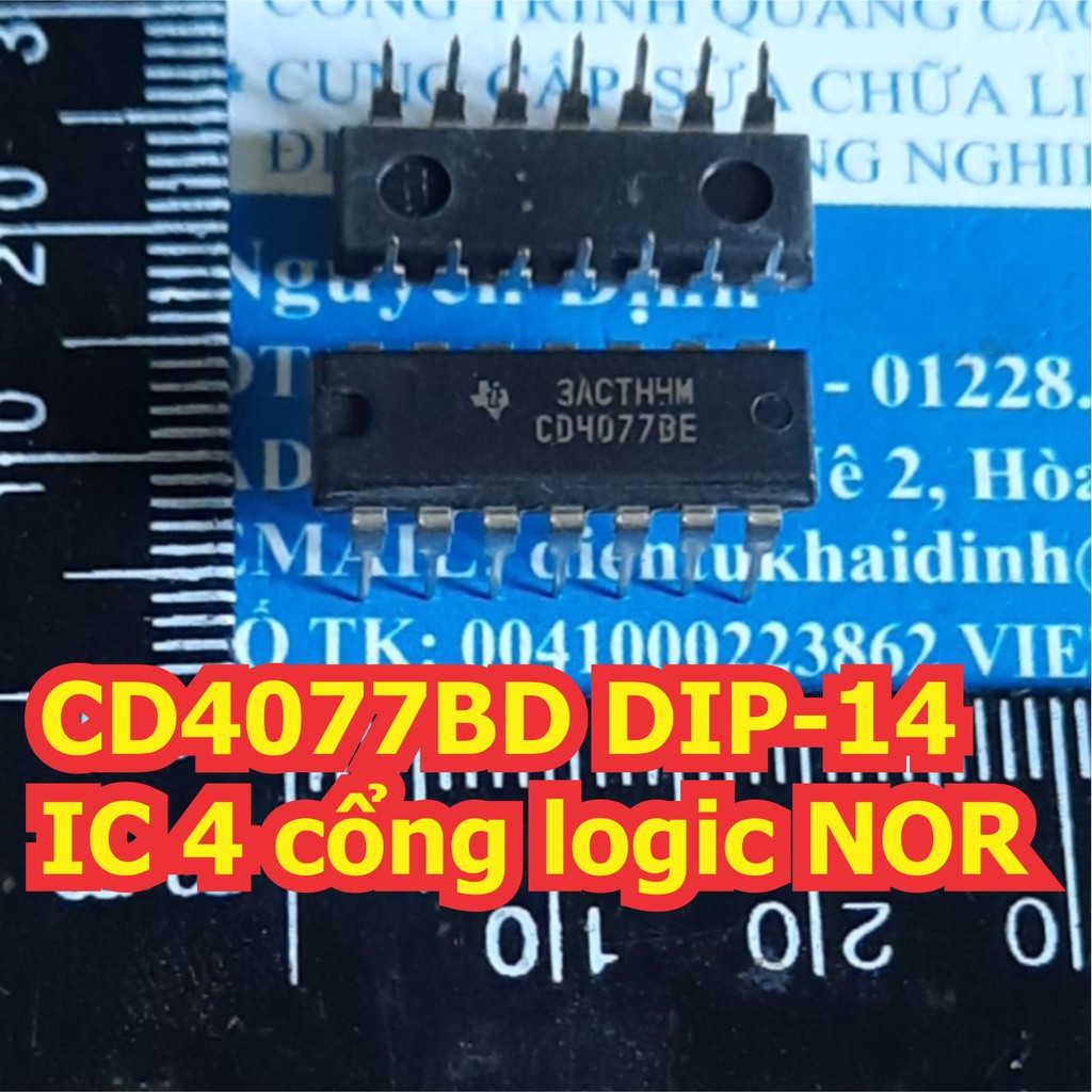 3 con CD4077BD CD4077 DIP-14 IC 4 cổng logic EX-NOR kde3055
