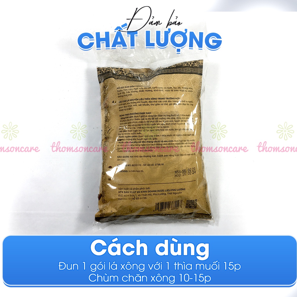 Lá xông dân gian hương bưởi từ xuyên tâm liên bạc hà quế chi giúp giải cảm từ thảo dược nhiên nhiên