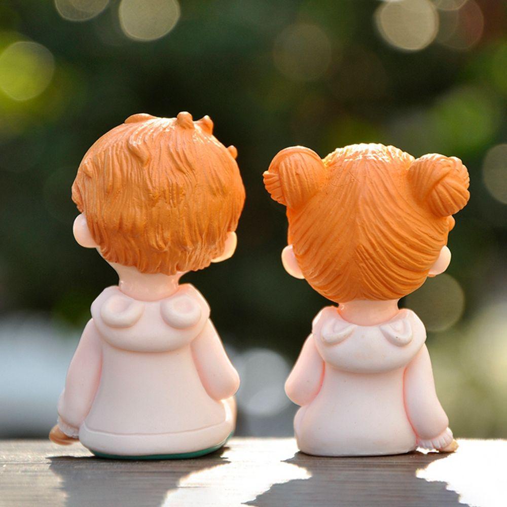Elsworth Mô Hình Cặp Đôi Bé Trai Bé Gái Mini Trang Trí Tiểu Cảnh