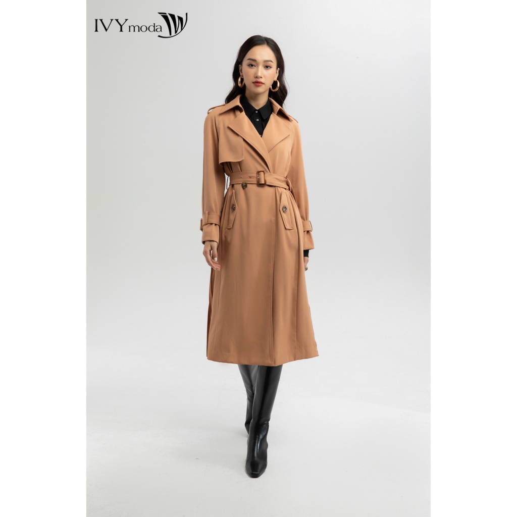 Áo Trench coat nữ xếp ly tà sau IVY moda MS 71C5955
