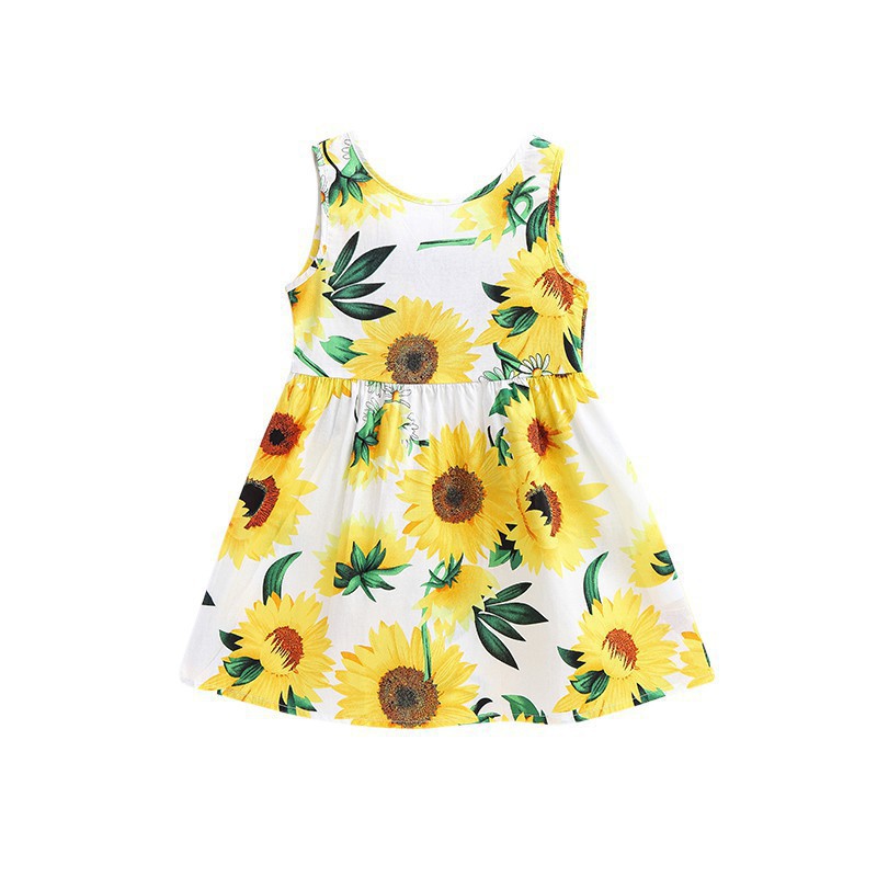 Đầm công chúa in hoa cho bé gái