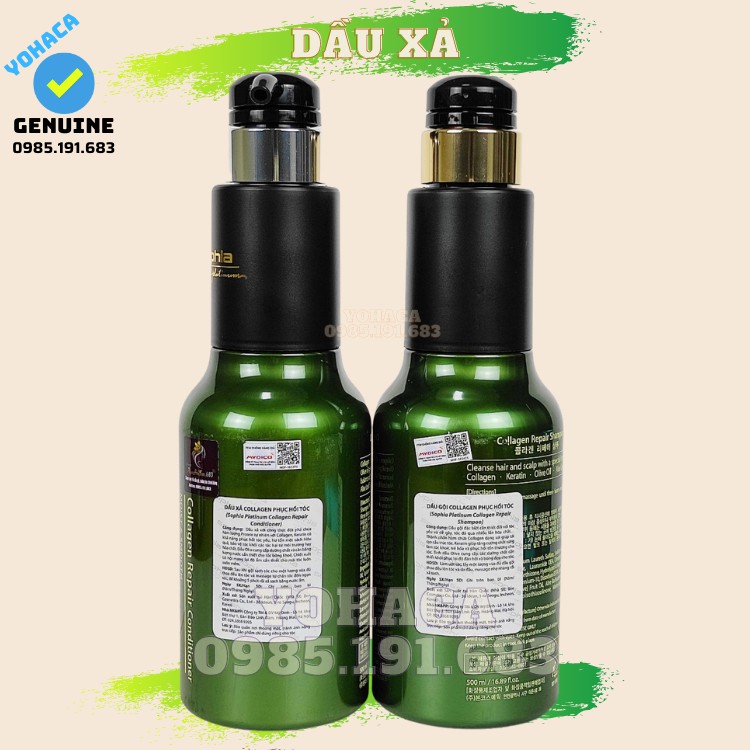 Bộ Dầu Gội Xả Sophia Collagen Platium 500ml