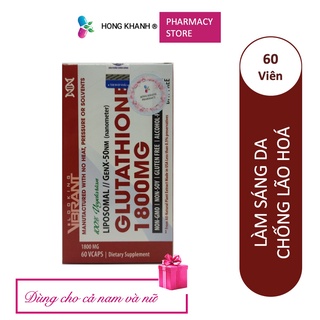 Viên uống trắng da glutathion 1800mg vbrant lọ 60 viên