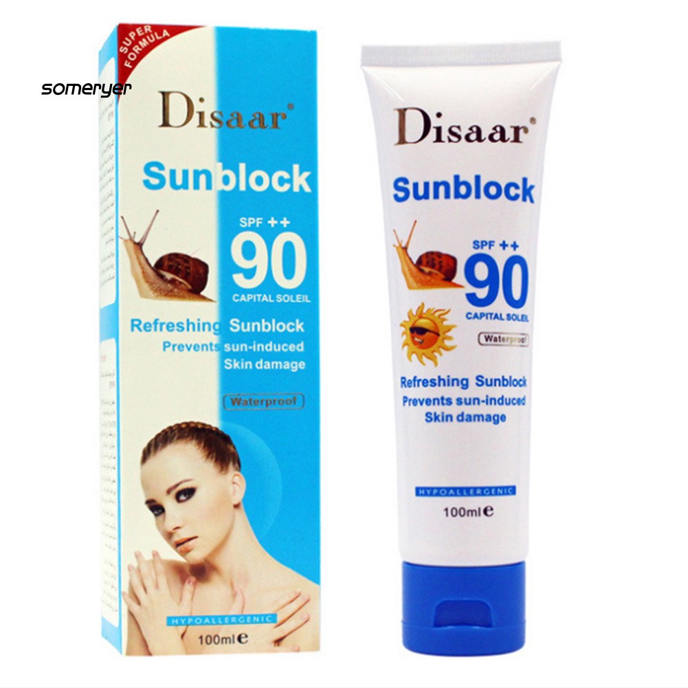 Kem chống nắng Disaar SPF90PA++ chứa tinh chất ốc sên dưỡng trắng và kiểm soát dầu