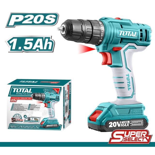 Máy khoan dùng pin 20V TOTAL TDLI20011
