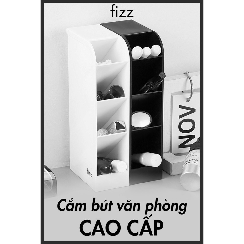Hộp Cắm Bút Fizz FZ21013-H-W Màu Đen, Trắng