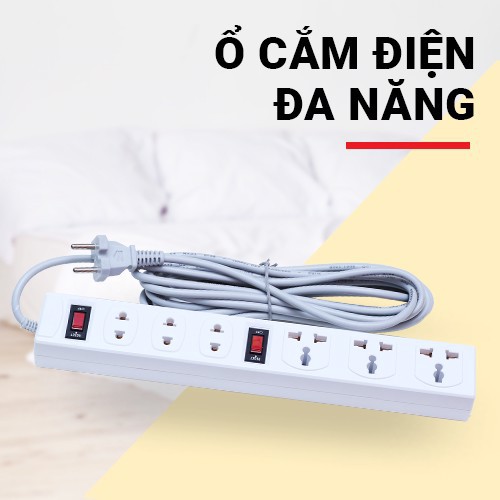 [BH 1 đổi 1]Ổ cắm điện 3 chấu 2 công tắc Việt Nam chất lượng cao -  Honjianda