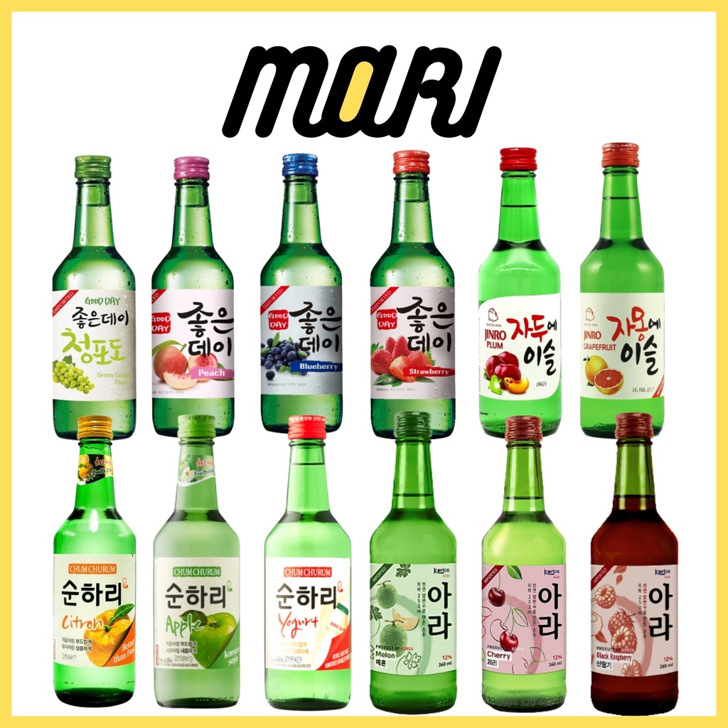 (ship HCM) Soju Hàn Quốc đủ vị 360ml