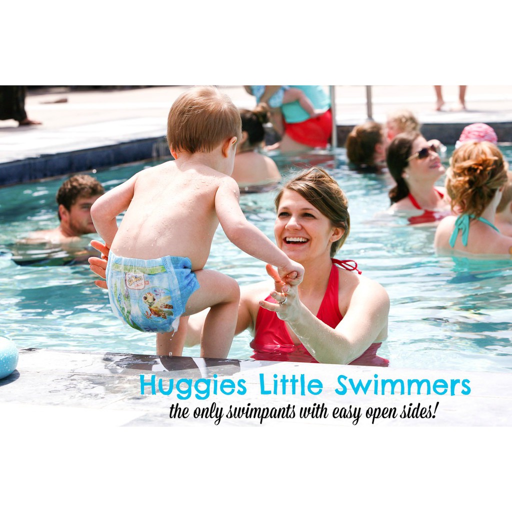 [MẪU MỚI NHẤT] Bỉm quần bơi Huggies Little Swimmers số 1 UK size 3-4 (7-15kg) 12 miếng - size 5-6 (12-18kg) 11 miếng