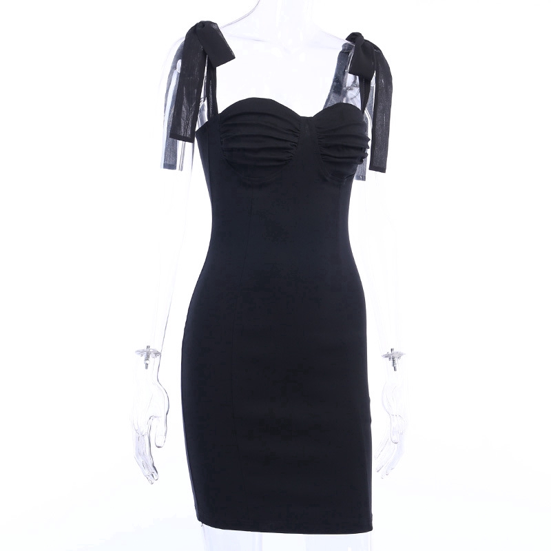 DUNEA COD Sexy Strapless Slim Mini Dress Women Sleevelss Plain Bodycon Dress