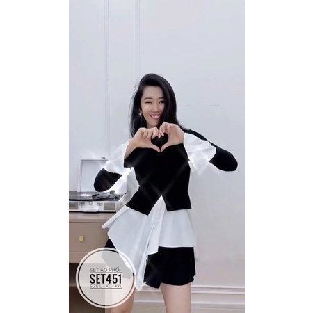 SET BỘ BIGSIZE ÁO THUN VẠT CHÉO KÈM QUẦN ĐÙI SANG CHẢNH