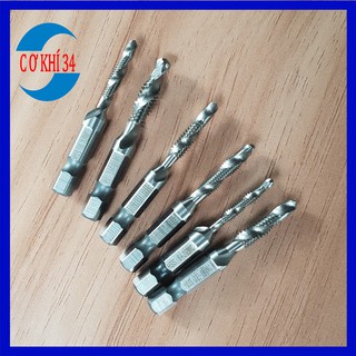 Bộ 6 mũi Khoan taro hss  tạo ren hệ Inch cao cấp