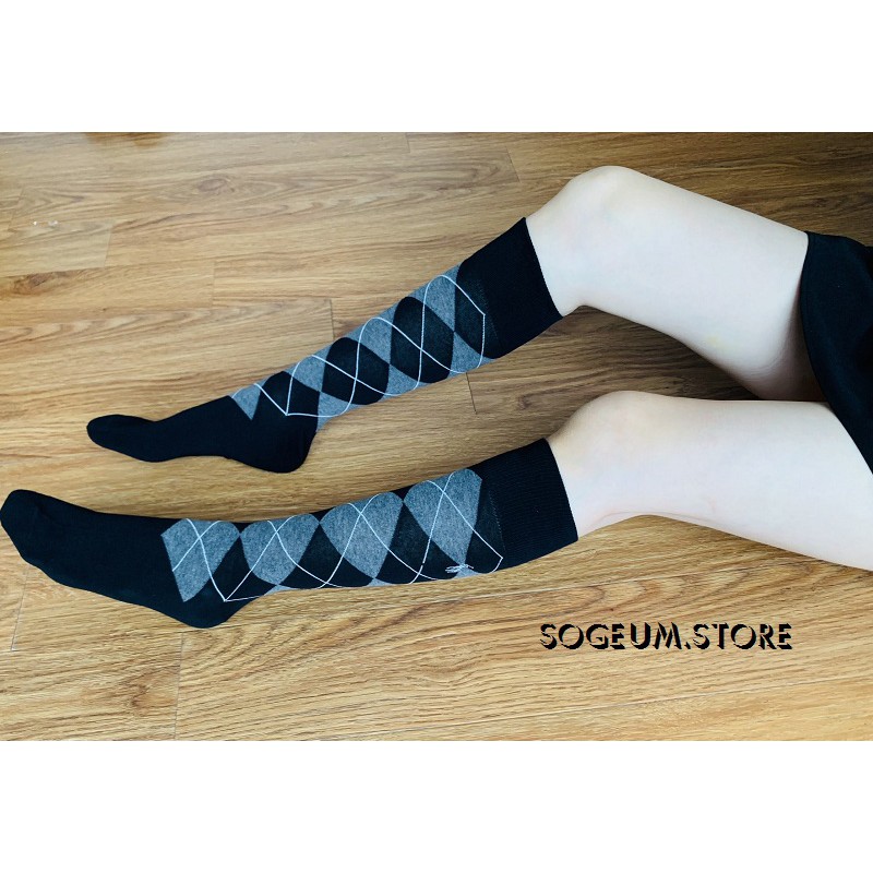 Tất po-lo cao cổ dài đến gối, vớ unisex chất cotton style hàn quốc sogeum.store