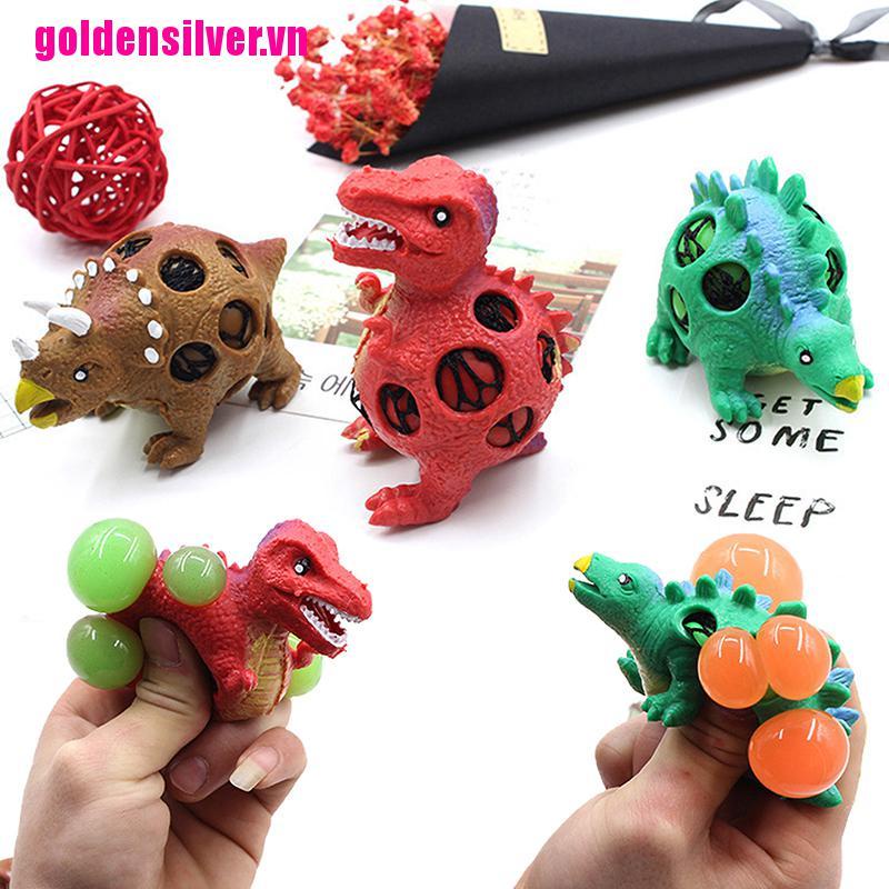 【goldensilver】Dinosaur Model Grape Venting Balls Squeeze Pressure Stress Ball