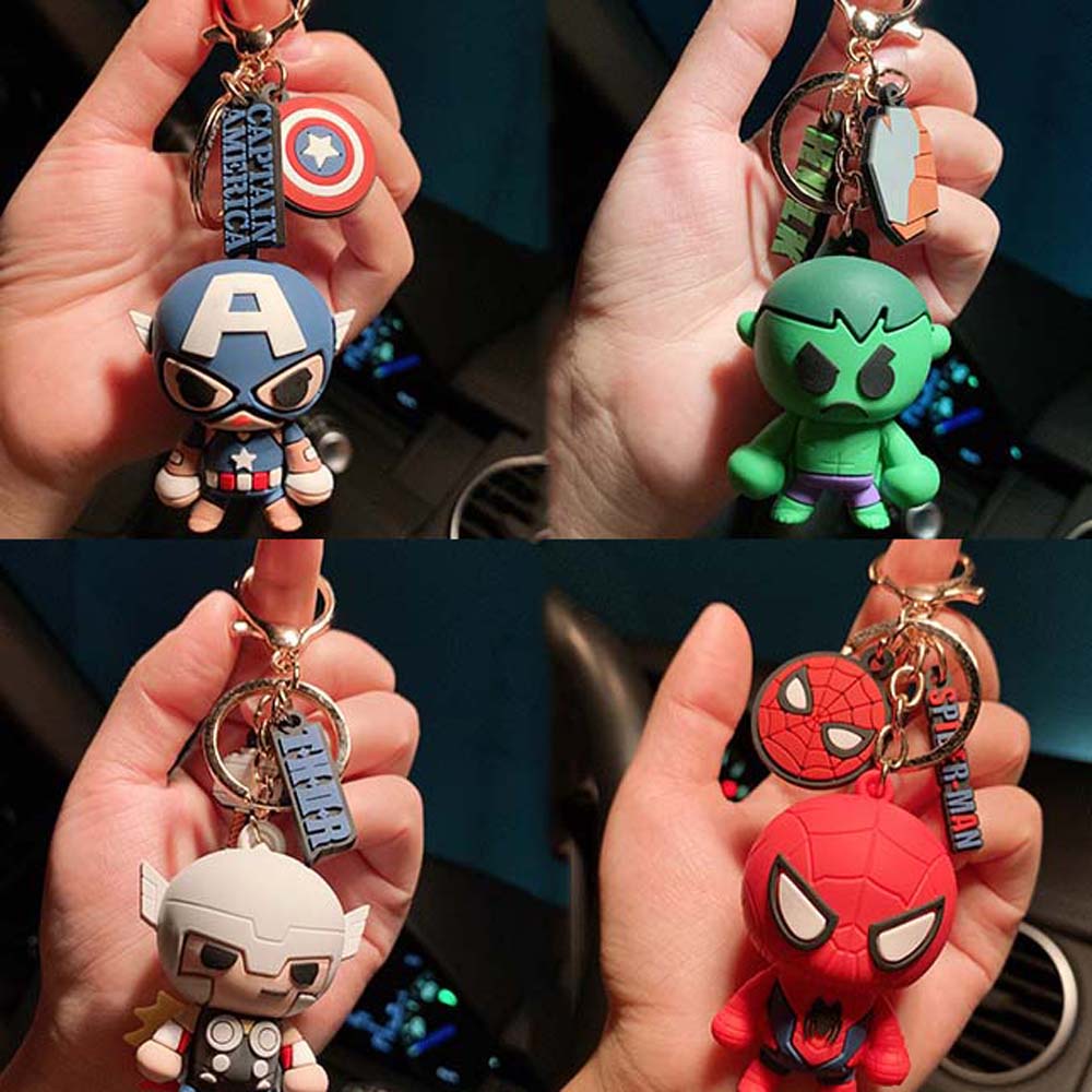 Móc Khóa Hình Siêu Anh Hùng Marvel Avengers Dễ Thương