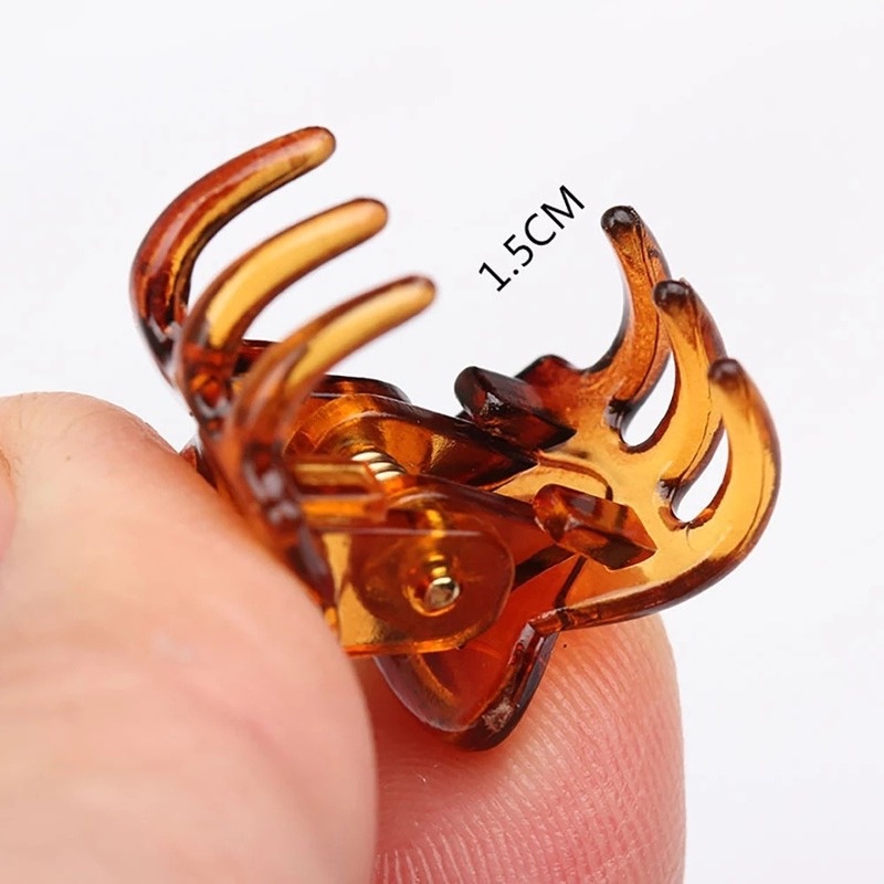 Set 10 Kẹp Tóc Càng Cua Mini Nhiều Màu Dễ Thương