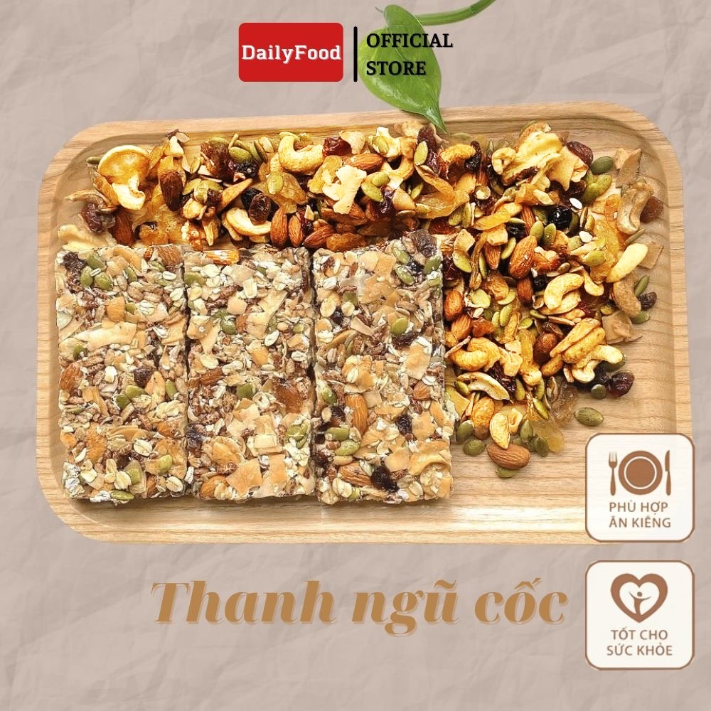 Thanh Granola Ăn Kiêng , Thanh Ngũ Cốc Gạo Lứt Rong Biển Chà Bông Cao Cấp DailyFood