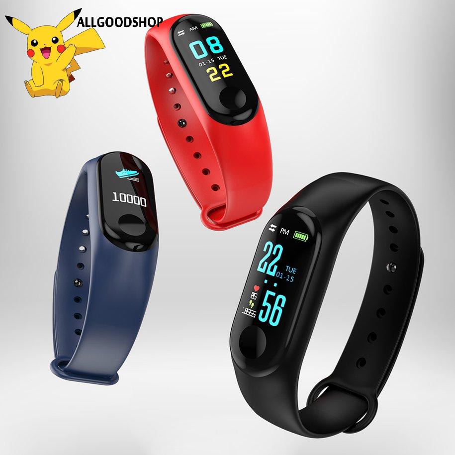 Bộ Đồng Hồ Thông Minh M3 Chống Nước Ip68 Giám Sát Nhịp Tim